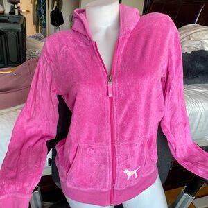 Women's Victoria's Secret Pink Terry Jacket Sz L